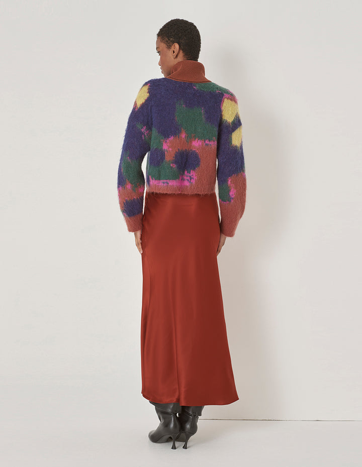 MARYLING Fishtail Satin Skirt