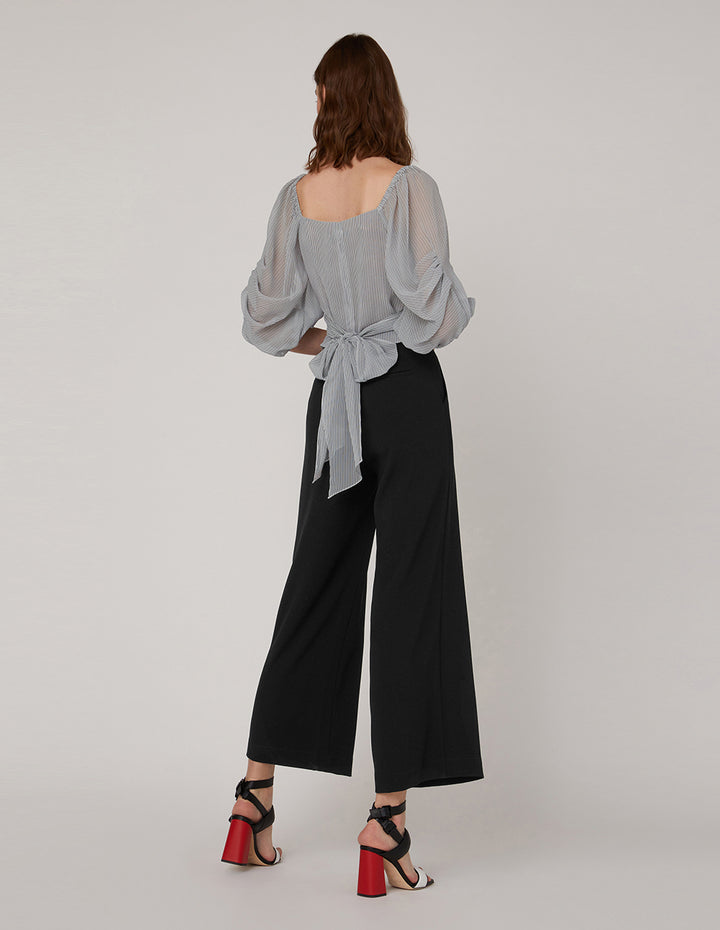 MARYLING V neck ruffled sleeves blouse