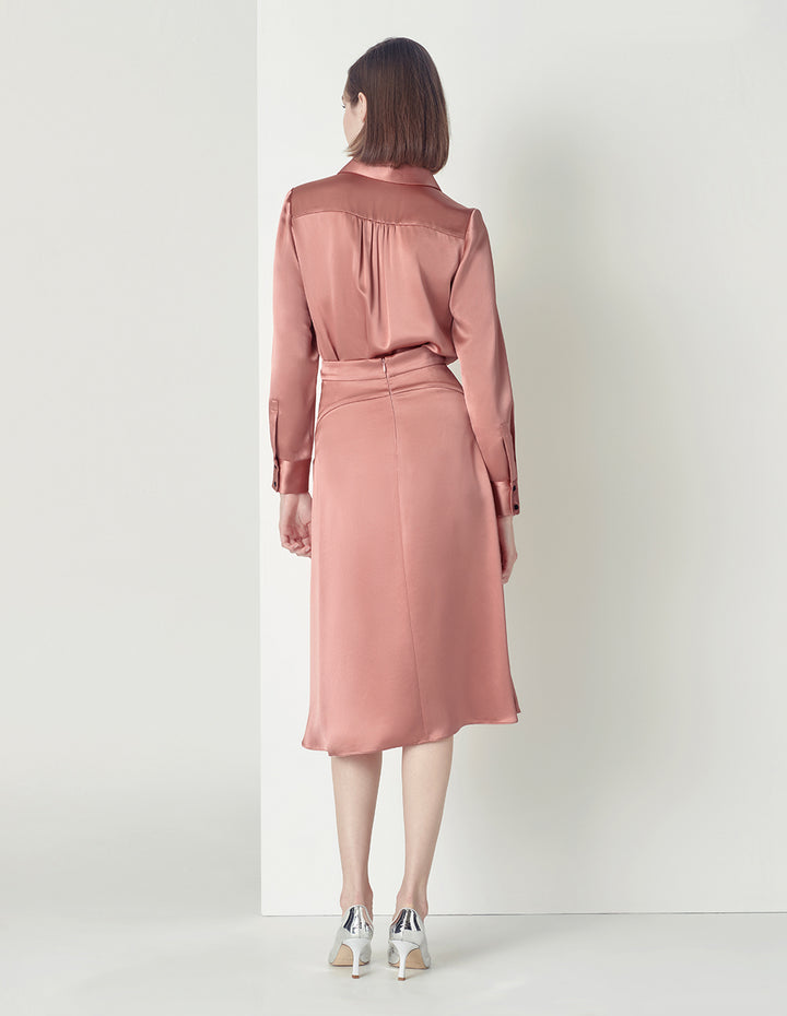 MARYLING GATHERED FRONT FISHTAIL SKIRT