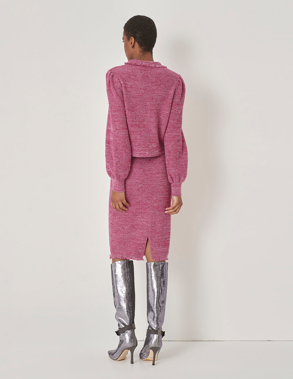 MARYLING Cherry Melange Knitted Skirt