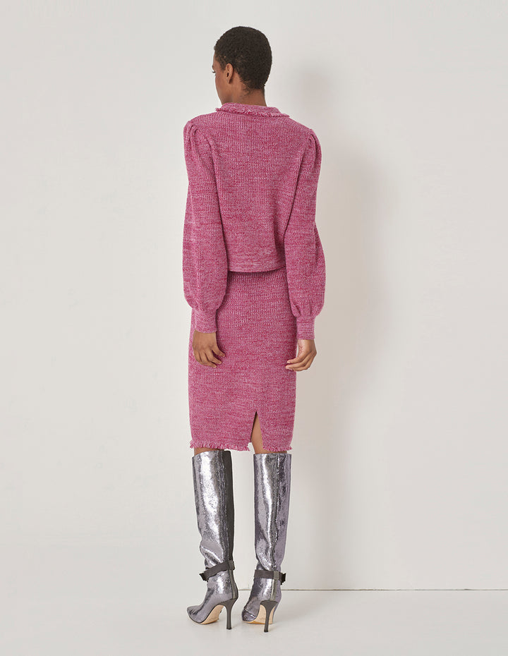 MARYLING Cherry Melange Knitted Skirt