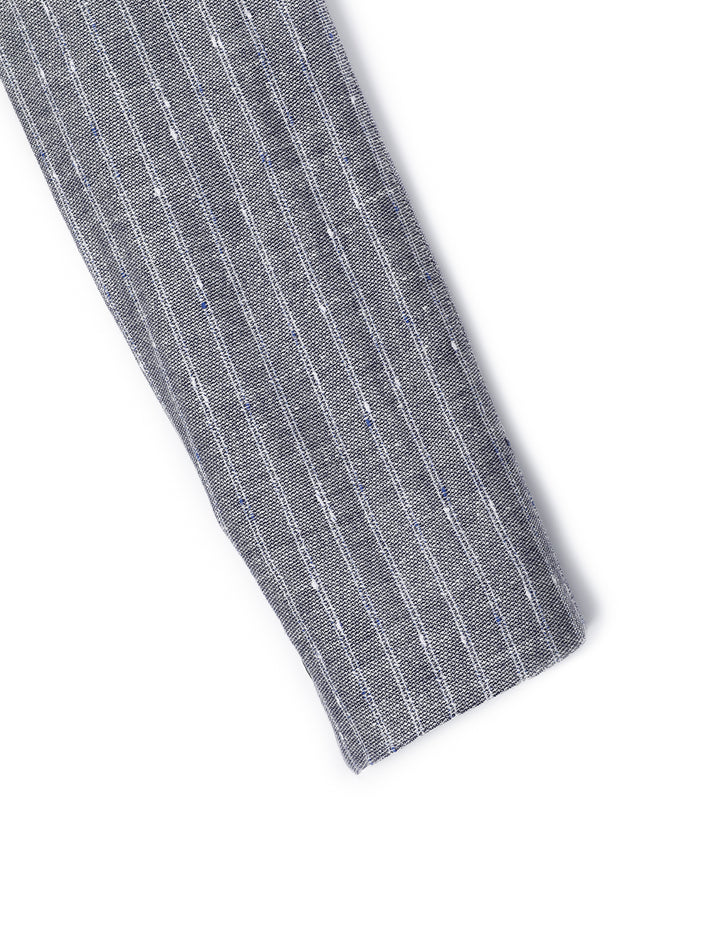 MARYLING Cropped Lapel Collar With Multi-Pocket Double-Breasted Blazer