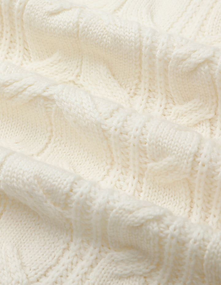 Maryling Off-White Cross Tie Wool Vest