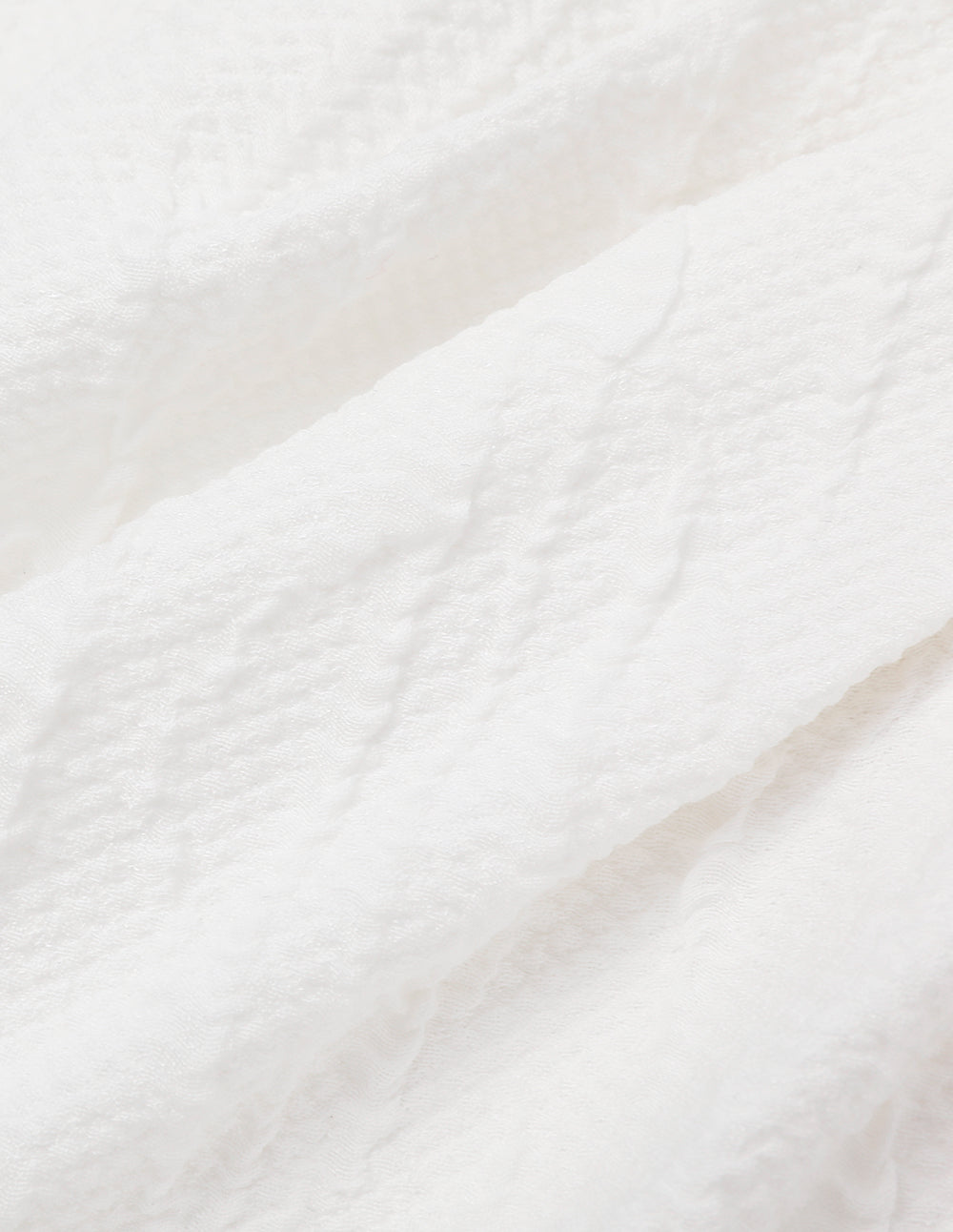 MARYLING Off-White Side Slit Pleated Mini Jacquard Skirt