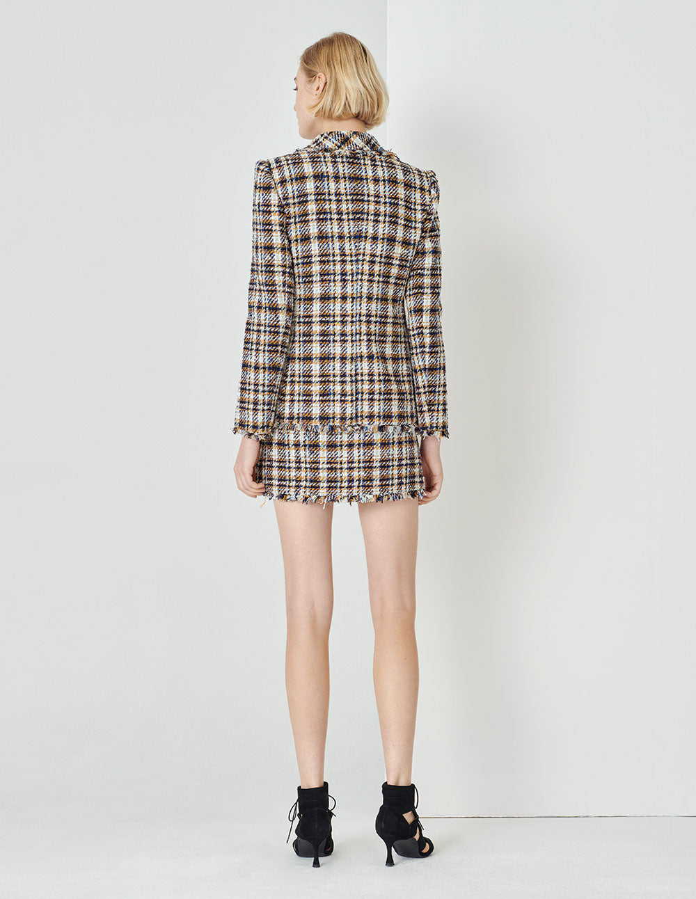 MARYLING Tweed A-Line With Tassel Mini Skirt