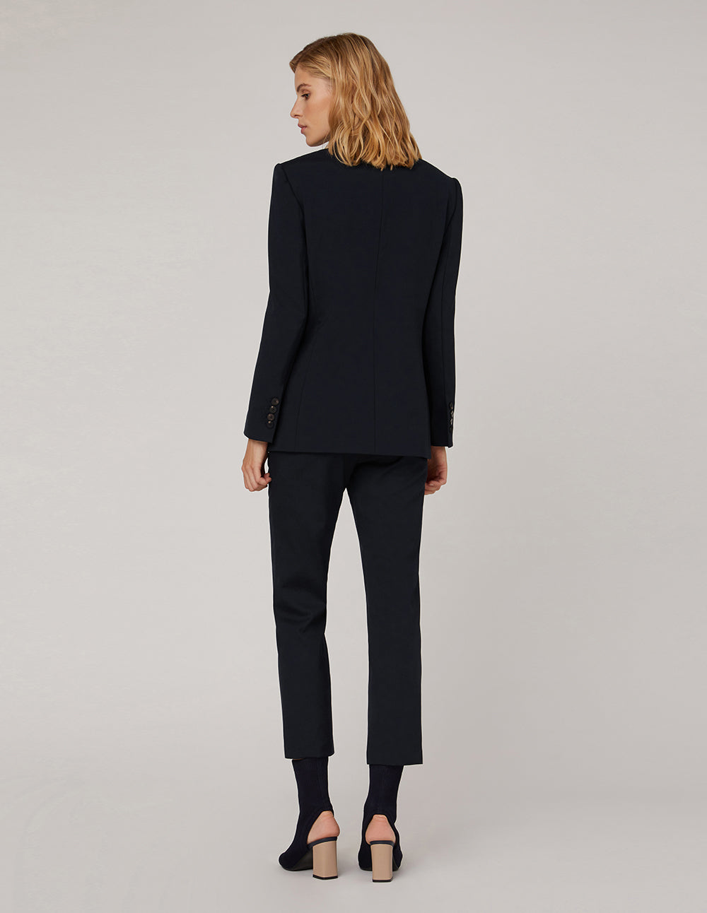 MARYLING Peak-Lapel Double-Breasted Slim-Fit Blazer