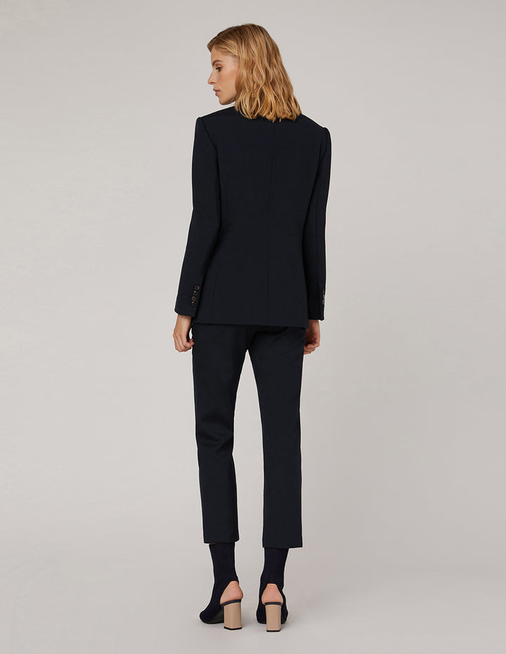 MARYLING Peak-Lapel Double-Breasted Slim-Fit Blazer