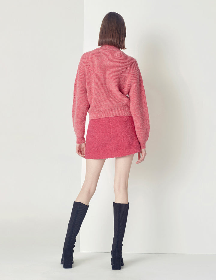 MARYLING sweet peach pink A-line mini skirt