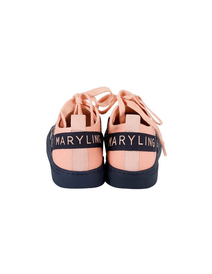 MARYLING Heart Avocado Printed Lace Up Canvas Sneakers