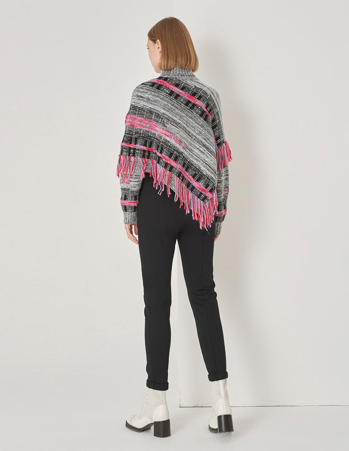 MARYLING Shawl Style Knitted Jumper