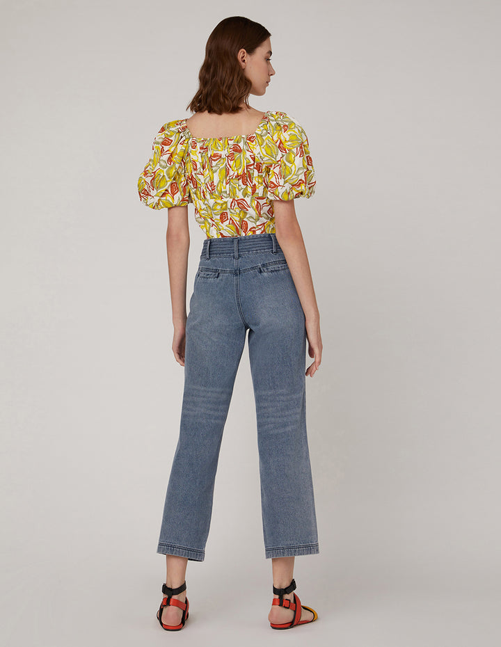 MARYLING Palace style puff sleeves pullover