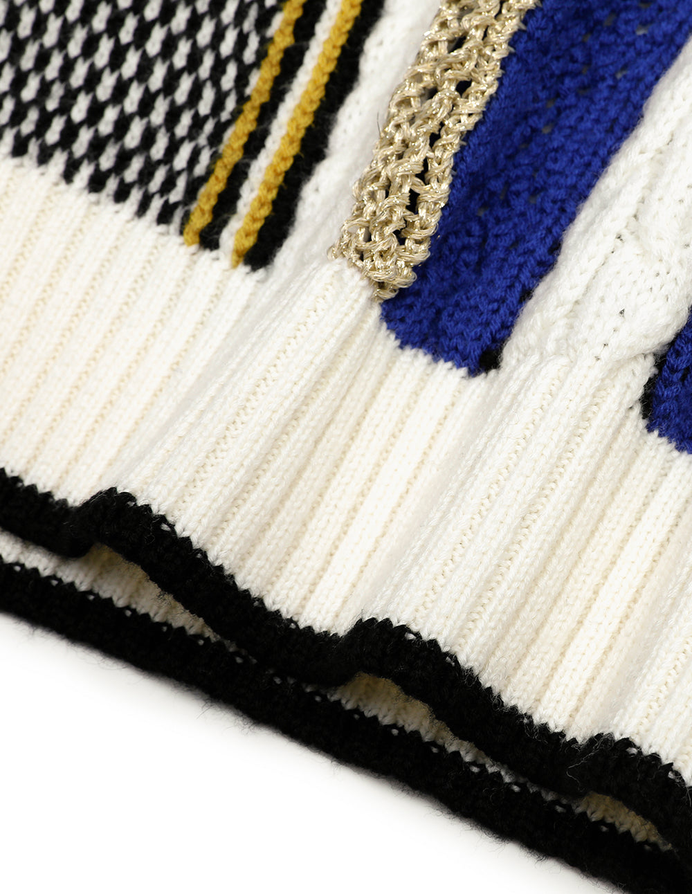 MARYLING Desert Snow Shadow V-Neck Wool Knitted Vest