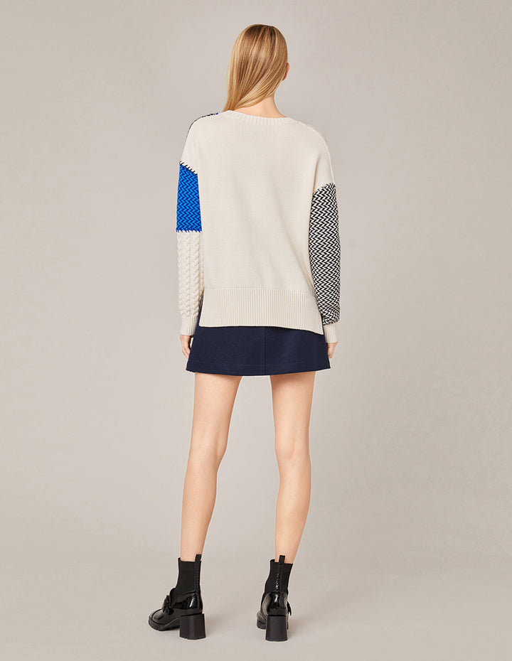 MARYLING STRETCH KNITTED A-LINE MINI SKIRT