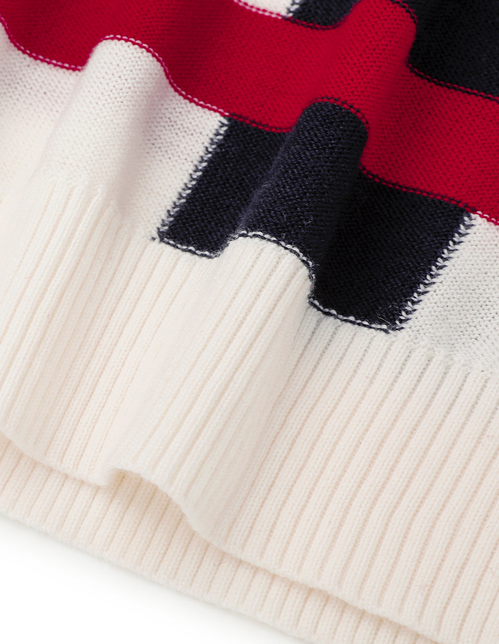 MARYLING Heart-Shaped Collared Wool Jacquard Knitted Top