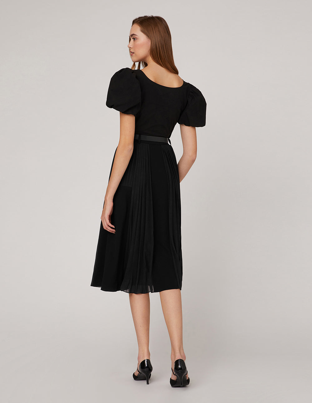 MARYLING V-neck puff sleeves top