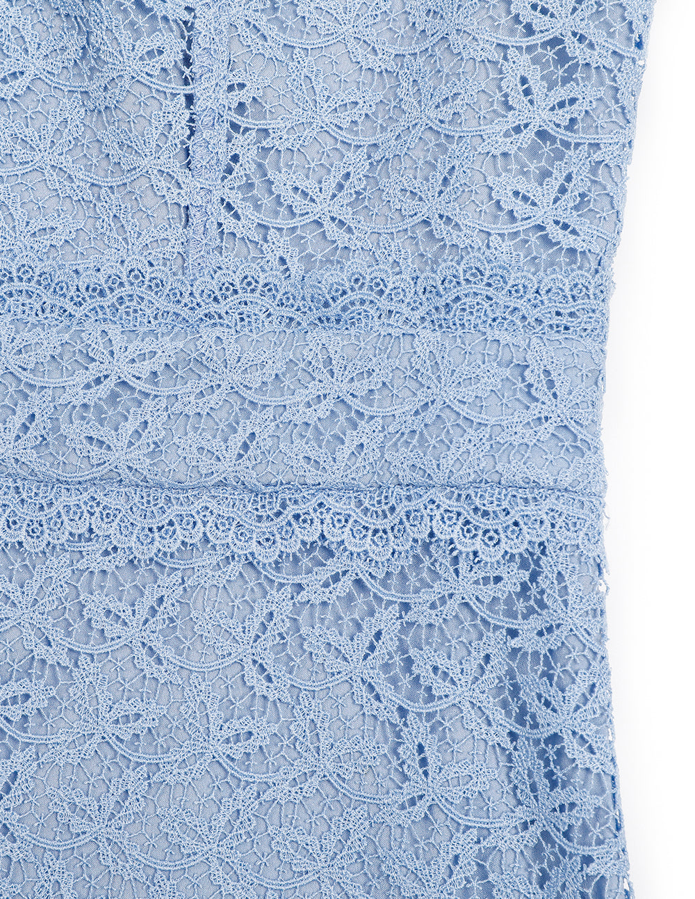 MARYLING Water Wave Blue Shirt Style Tunic Lace Dress