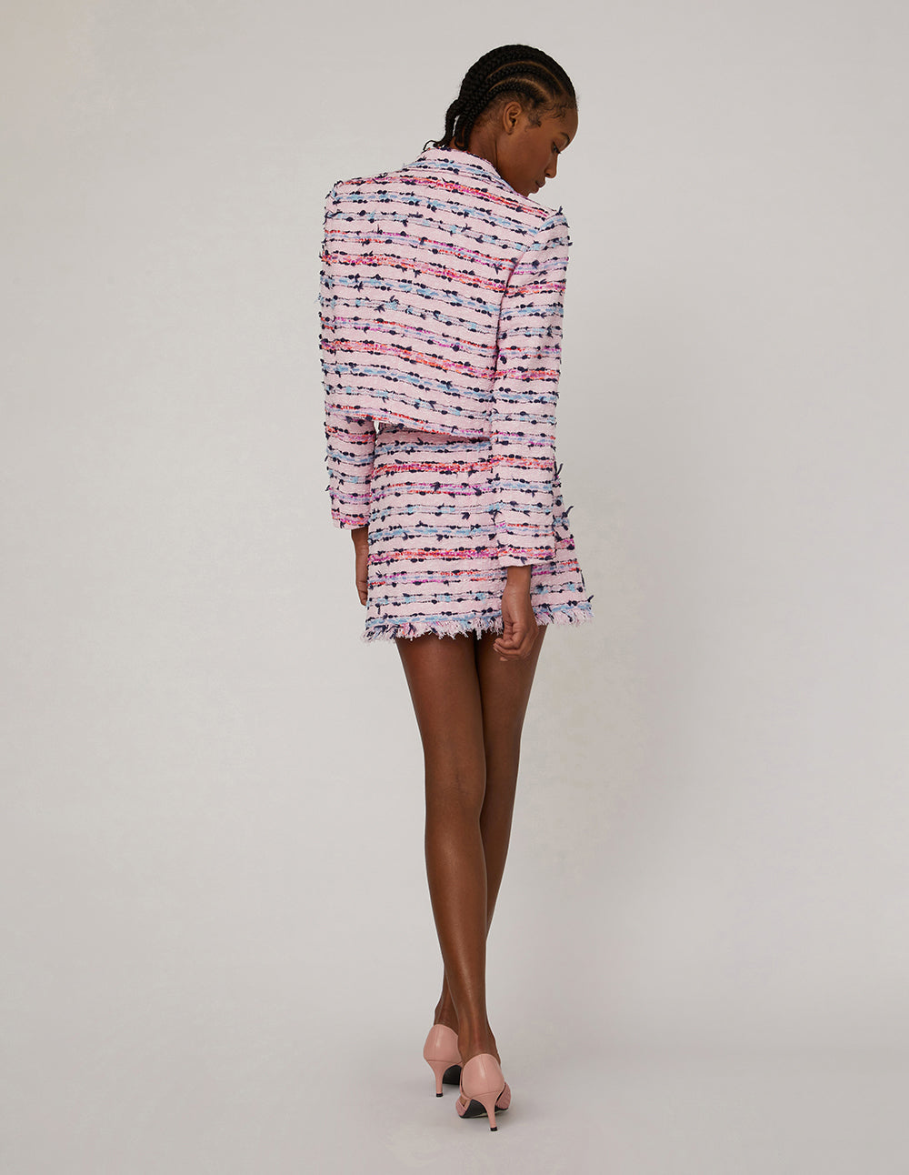 MARYLING SINGLE-BREASTED NOTCH-LAPEL CROP JACKET