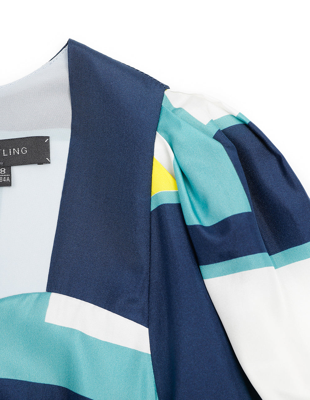 MARYLING Colour Holiday Puzzle Art Block Print Dress