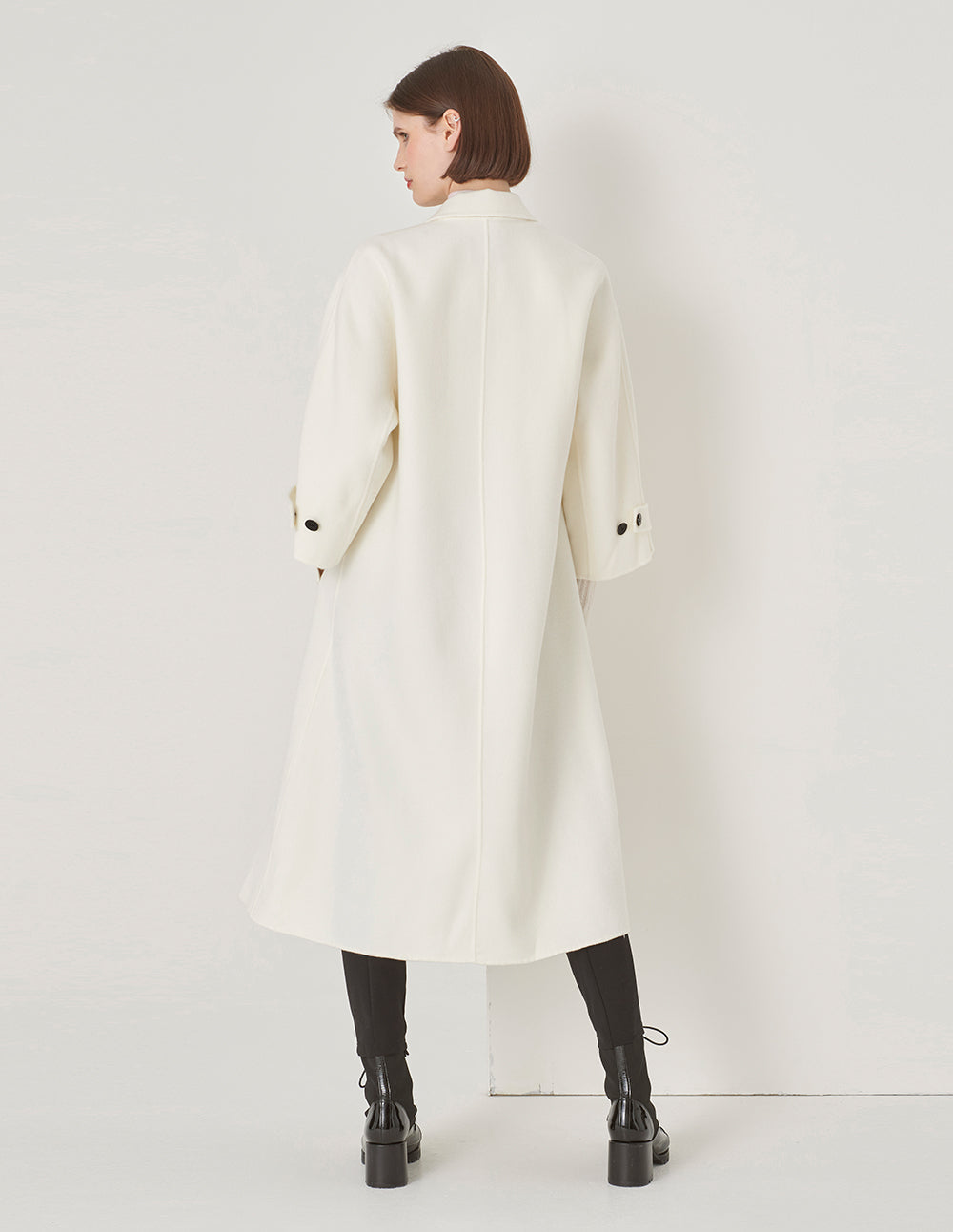 MARYLING Suit Collar Loose Fit Long Coat