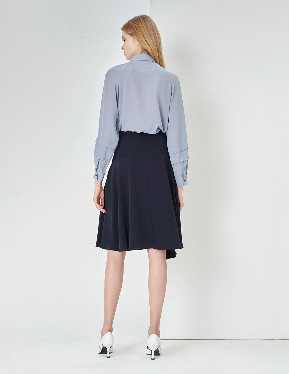 MARYLING Spring Midnight Blue Bow knot Mini Skirt