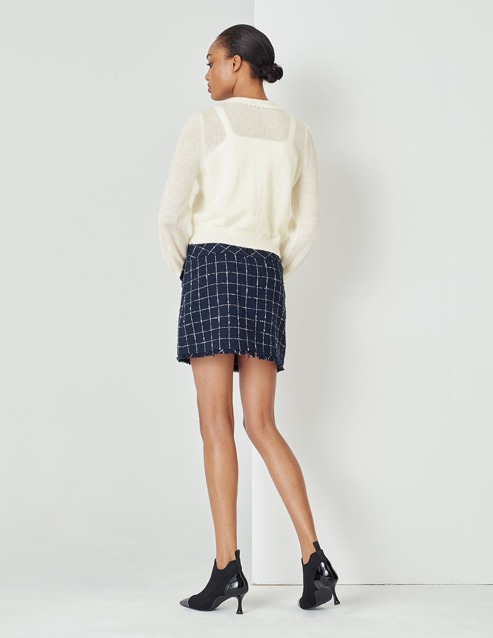 MARYLING Beige V-Neck Knitted Cardigan