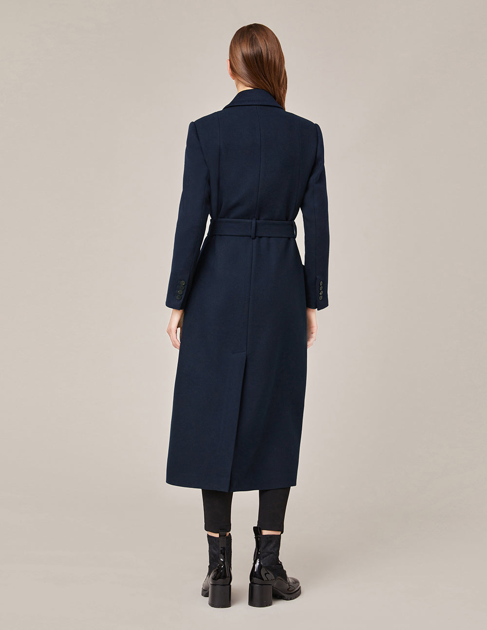 MARYLING Peak-Lapel Belted Cashmere Coat