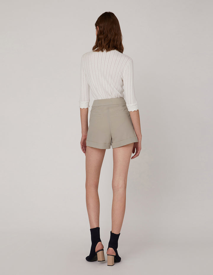 MARYLING White brown bow A suit shorts