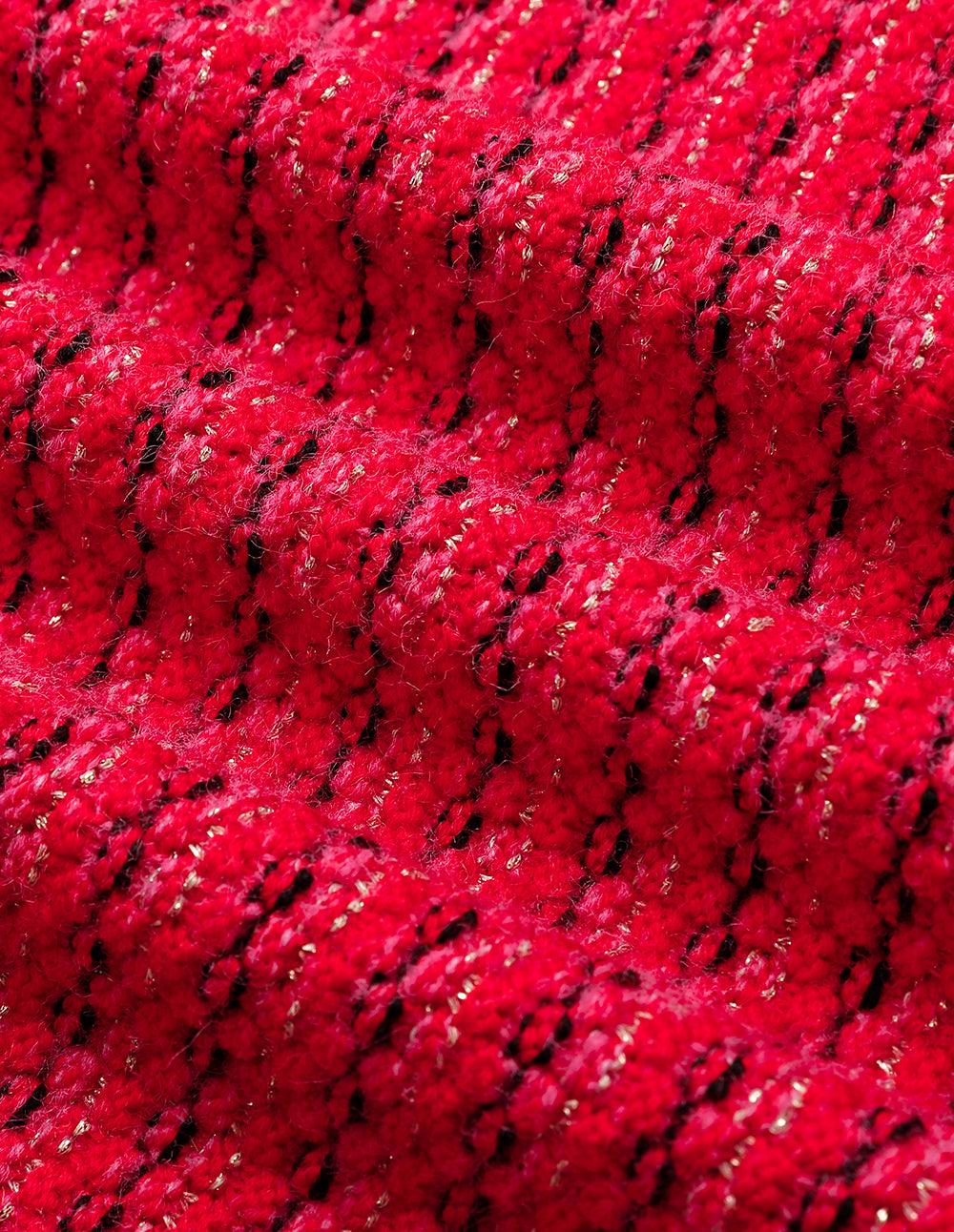 MARYLING Raspberry Plaid Knitted Skirt