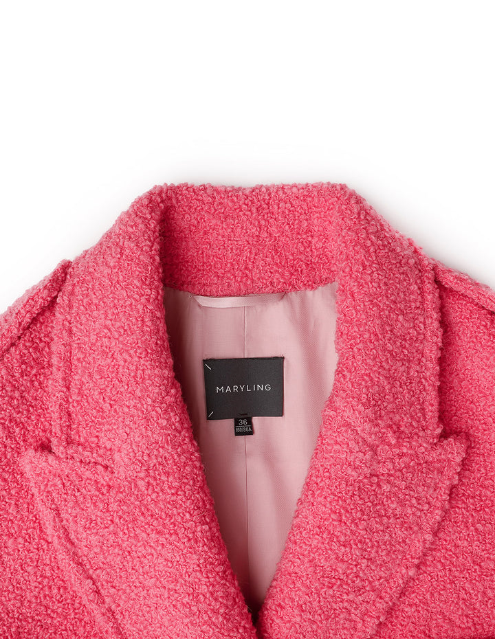 MARYLING sweet peach pink belted jacket