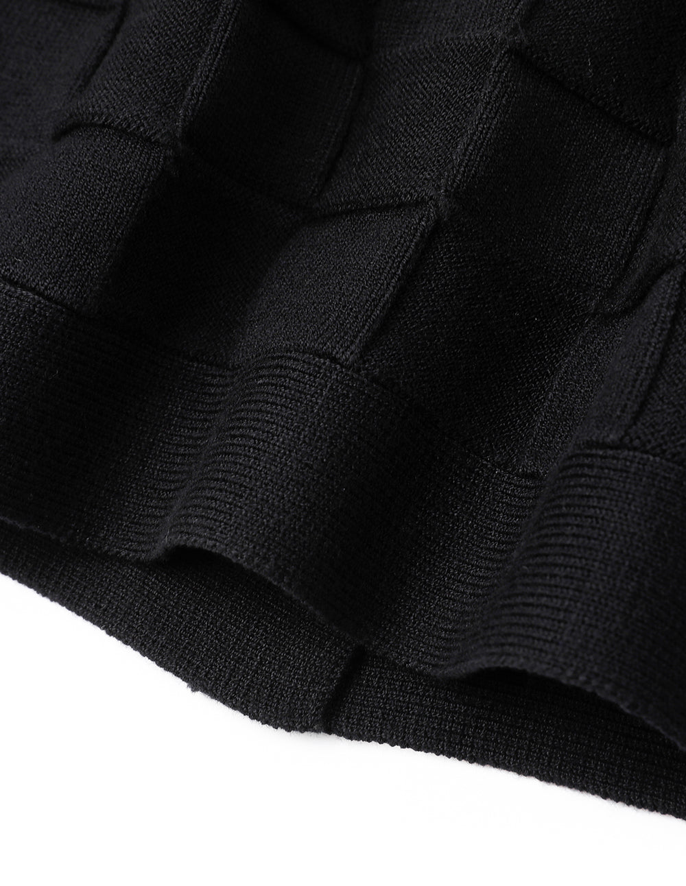 MARYLING Black Lapel Short Sleeve Knit Cardigan