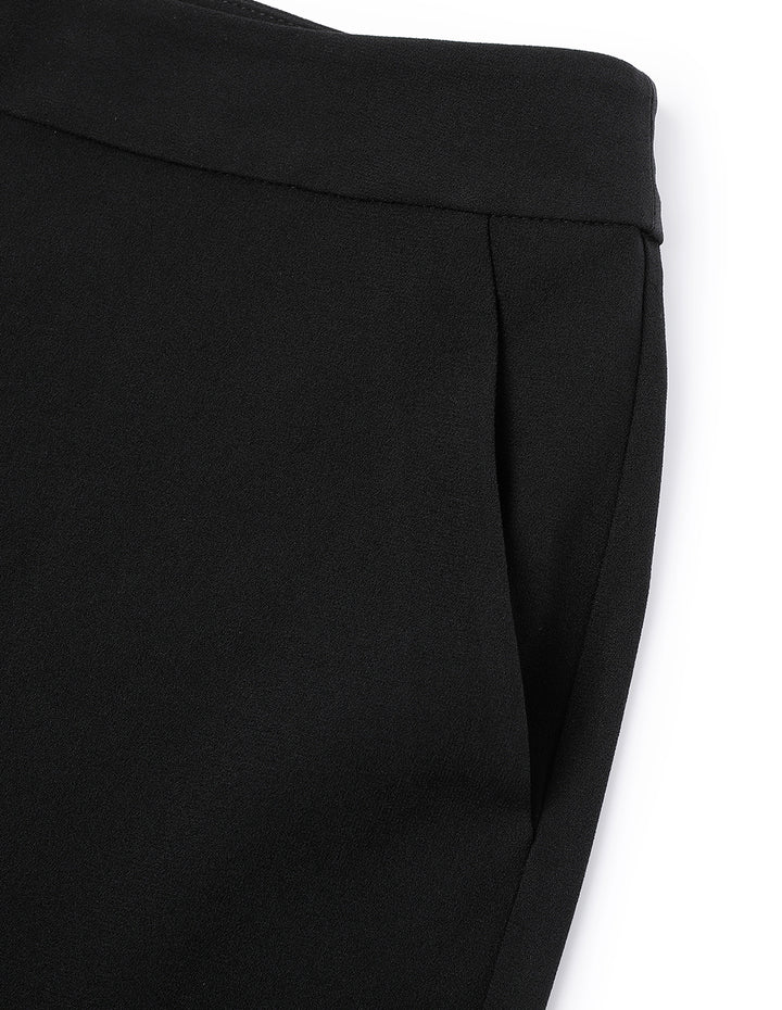 MARYLING Black Classic Straight Trousers