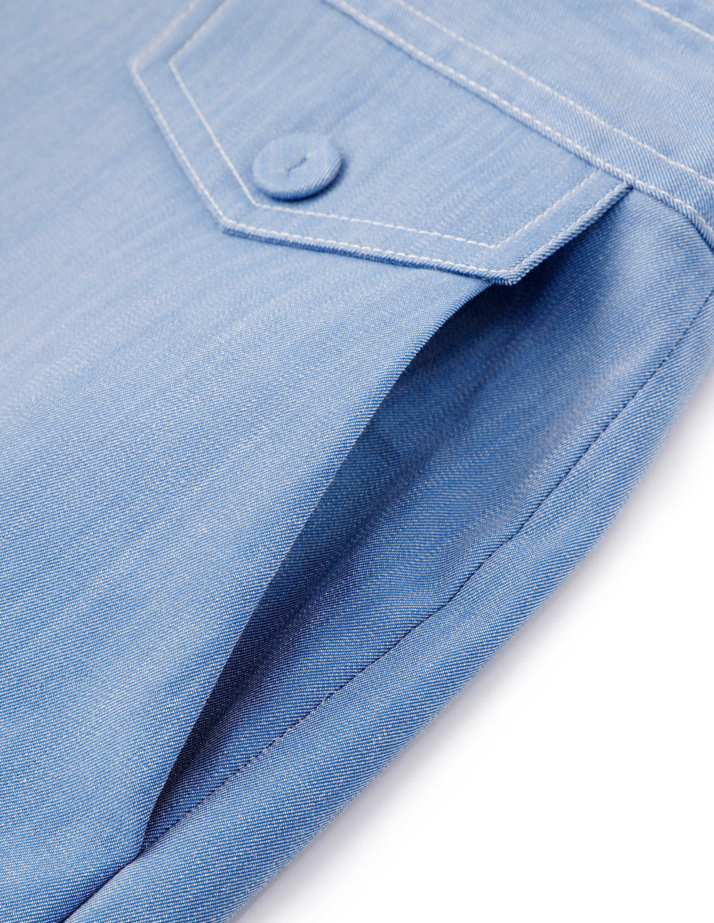 MARYLING Denim Blue Mid-Rise Slanted Pocket Trousers