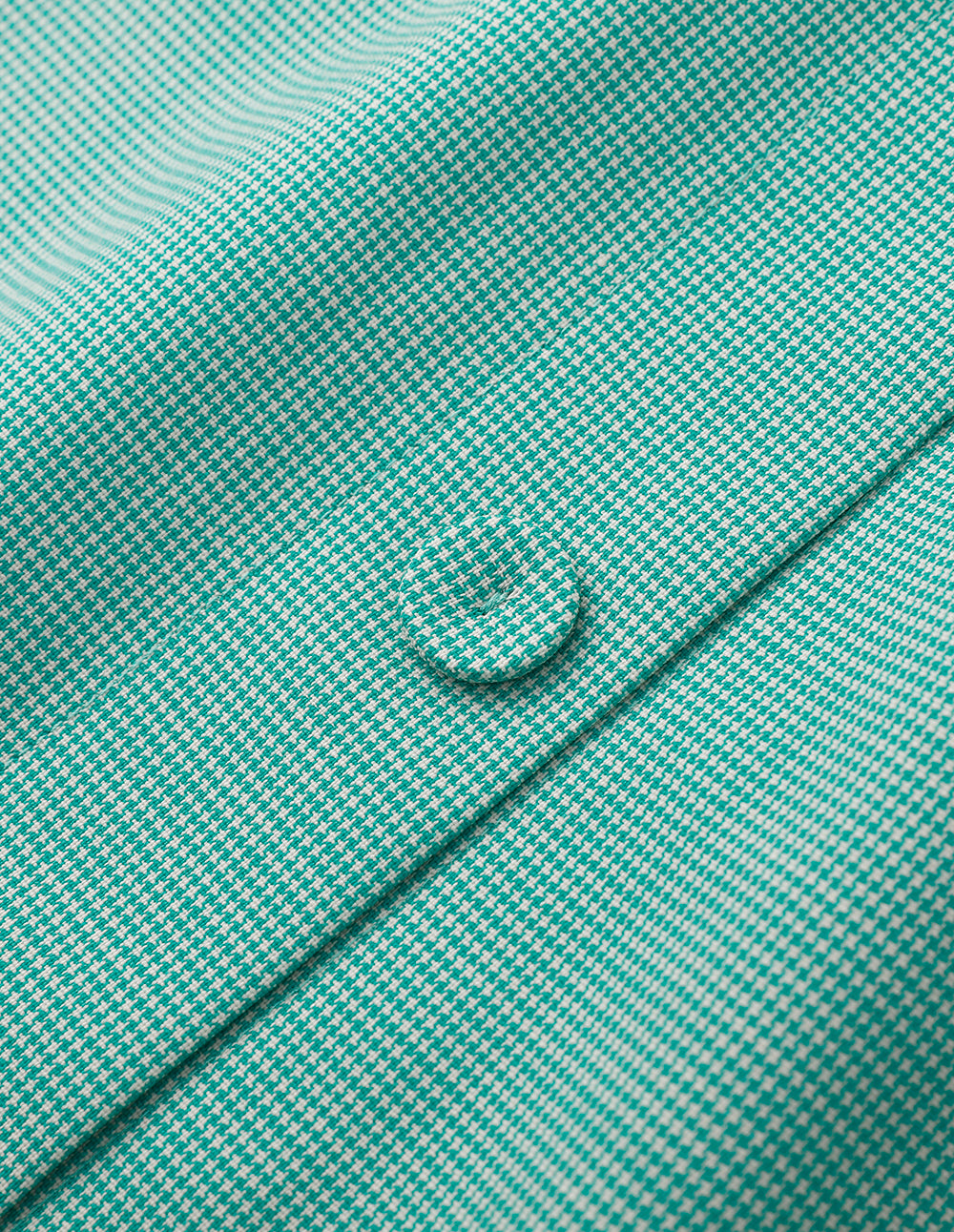 MARYLING Light Green Small Check Houndstooth Button Skirt