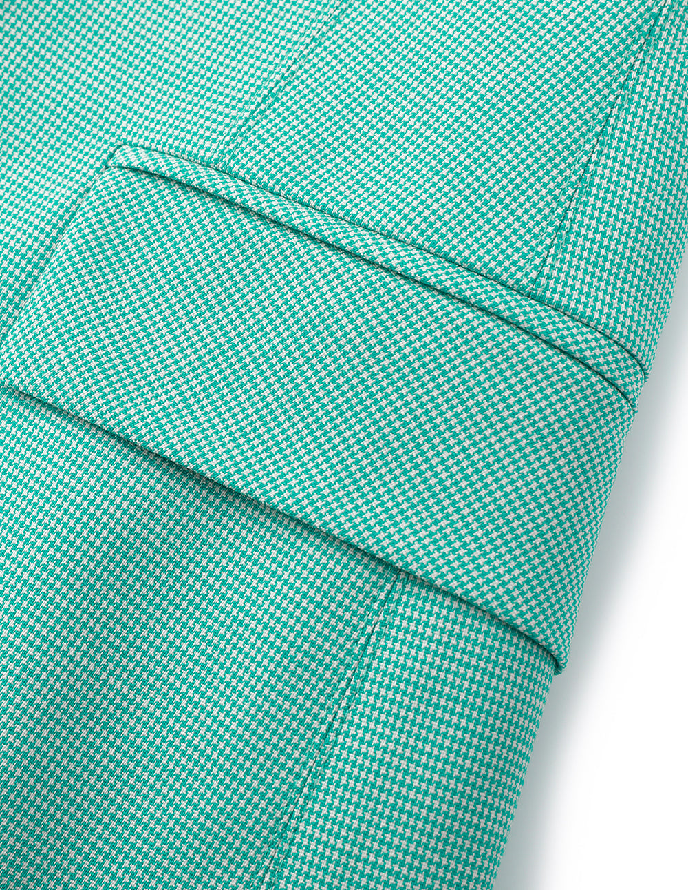 MARYLING Light Green Microcheck Houndstooth Blazer
