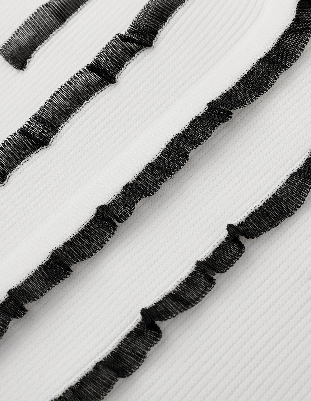 MARYLING White V-Neck Knitted Vest With Collar