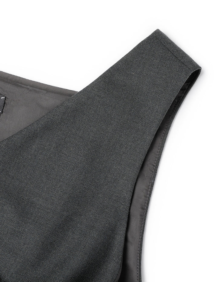 MARYLING Grey Cyan Cross Split Tank Top