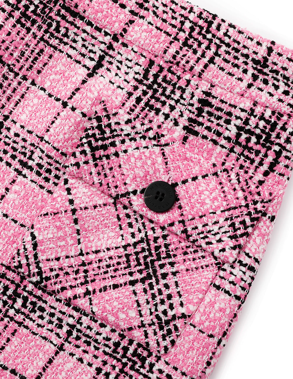 MARYLING Plaid Tweed Straight-Fit Hip Skirt