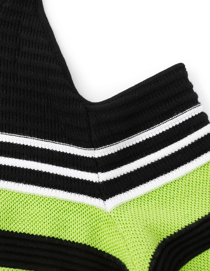 MARYLING Emerald Green Round Neck Off-Shoulder Top