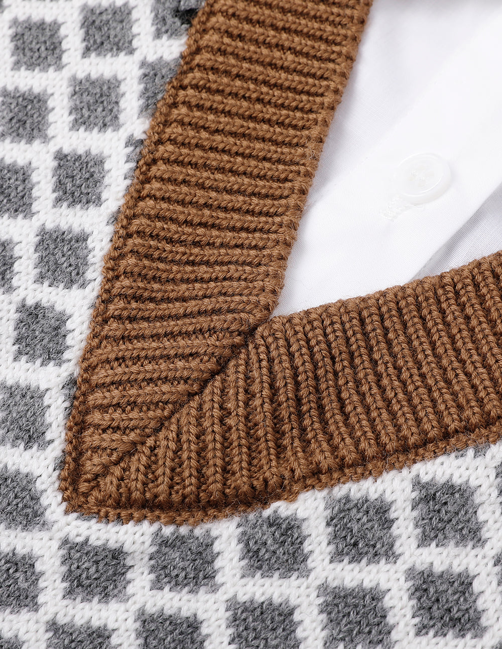 MARYLING Camel Knit Woven Matching Sweatshirt