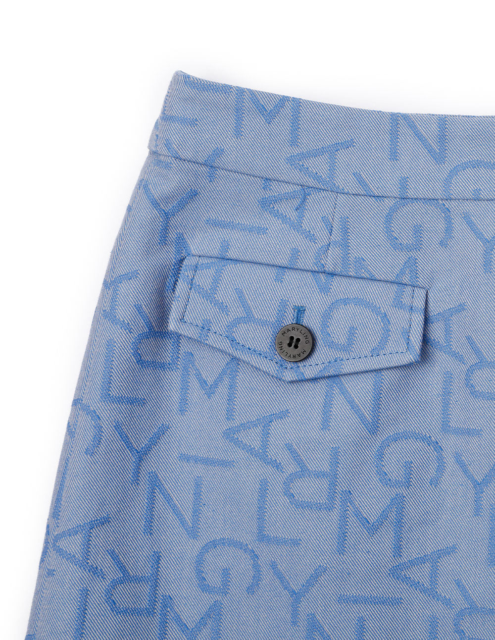 MARYLING A-Line Light Blue With Buttons Denim Skirt