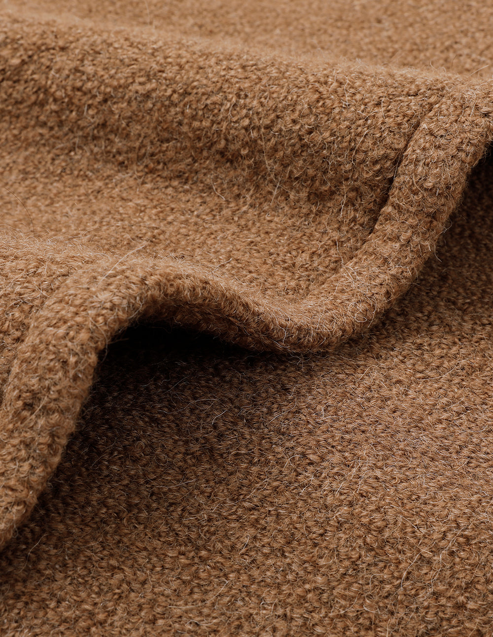 MARYLING Camel Lapel Contrast Button Coat