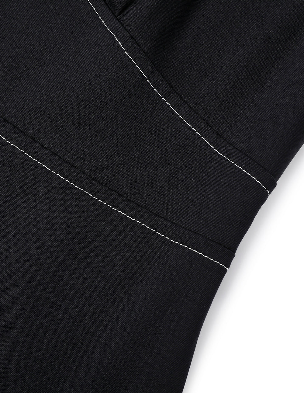 MARYLING Black And White Contrast Thread Knit Dress