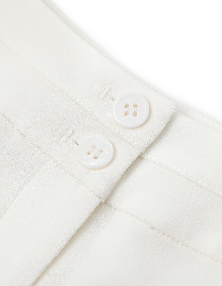 MARYLING High-End Ivory White Straight Suit Pants