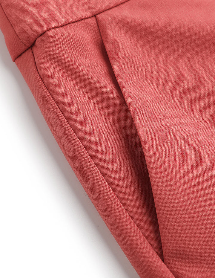 MARYLING Coral Orange Bermuda Shorts