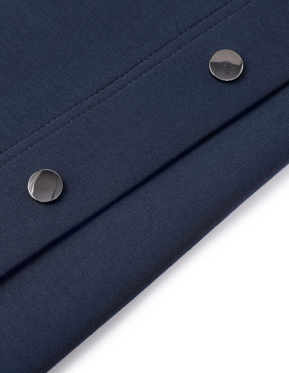 MARYLING Navy Slit Space Cotton Pants