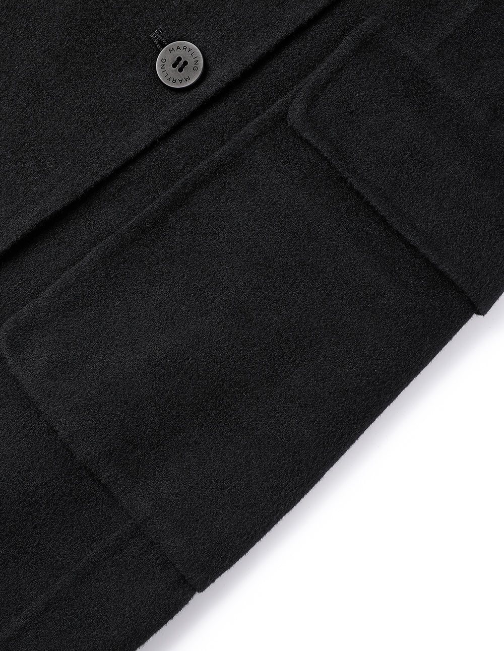 MARYLING Cape Style H-Shaped Double-Sided Woolen Coat