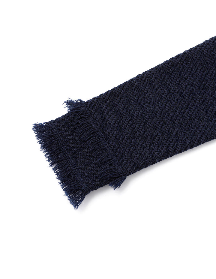 MARYLING V-Neck Raw Edge Detail Knitted Cardigan