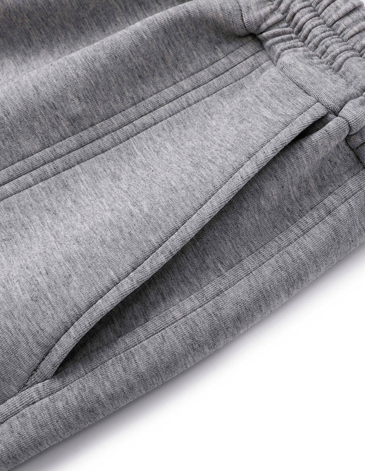 MARYLING Gray Sweatshirt Material Slit Straight Skirt