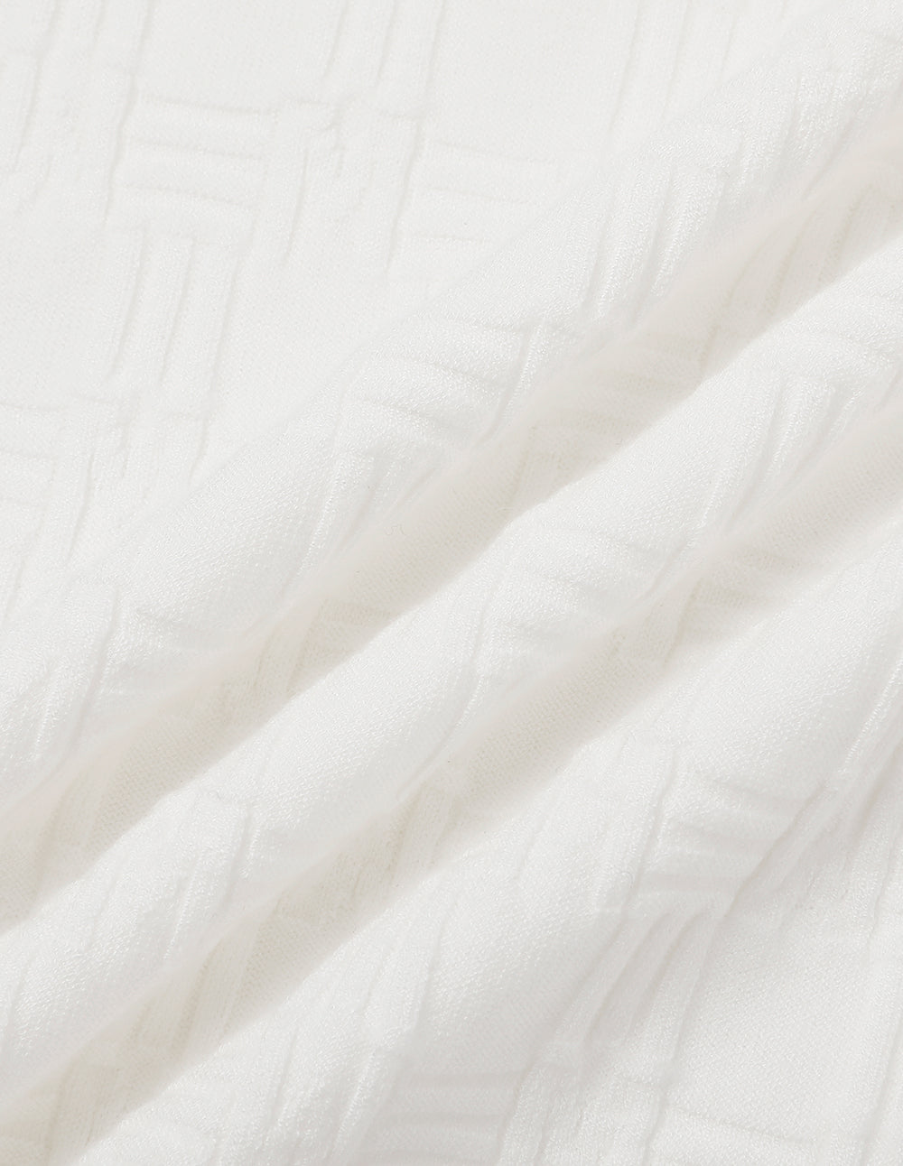 MARYLING Beige Round Neck Short-Sleeved Knitted Top