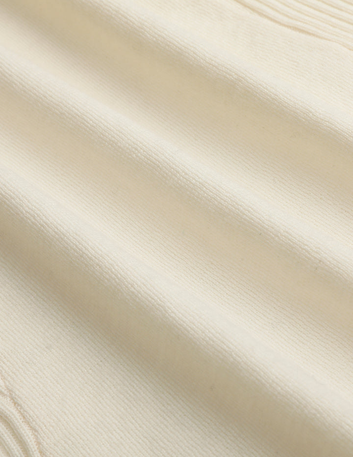 MARYLING Lapel-Collar Skinny Double-Breasted Sweater Top